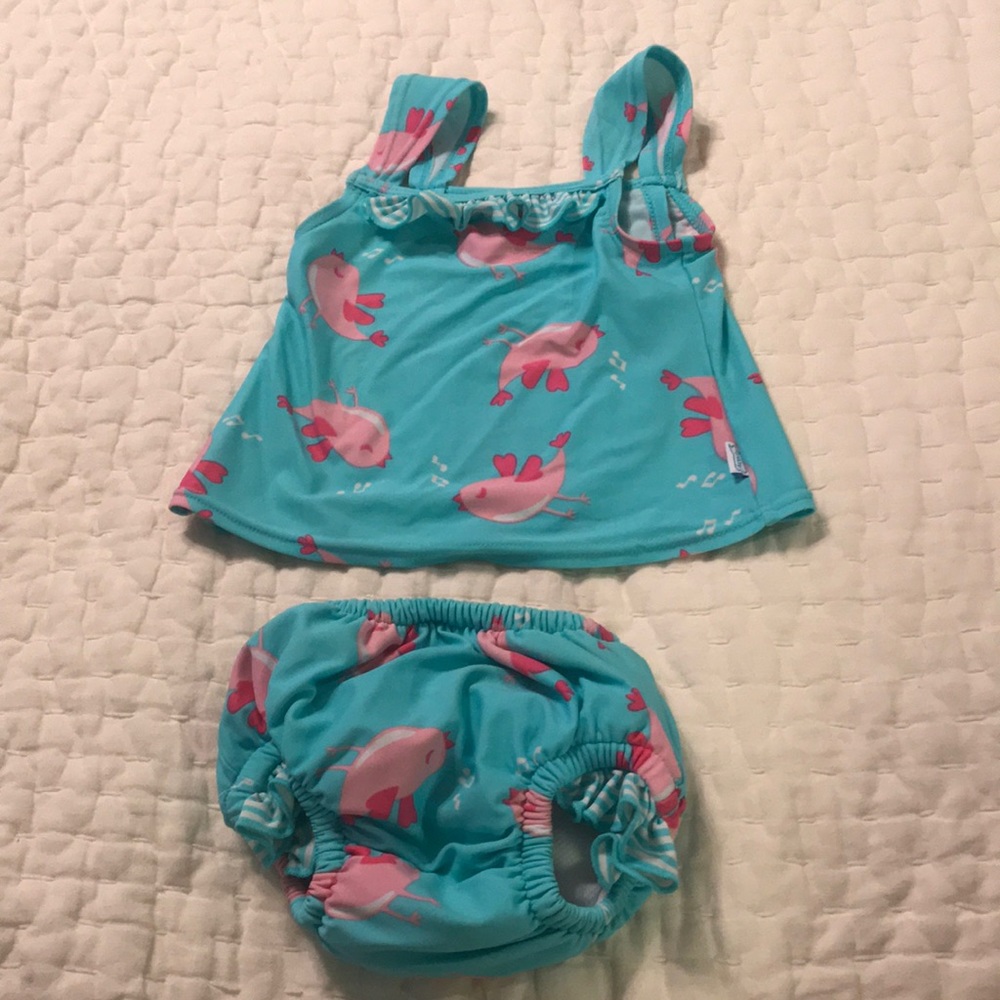 iPlay. Baby Girl’s Swim Top and Bottoms. 6-12M